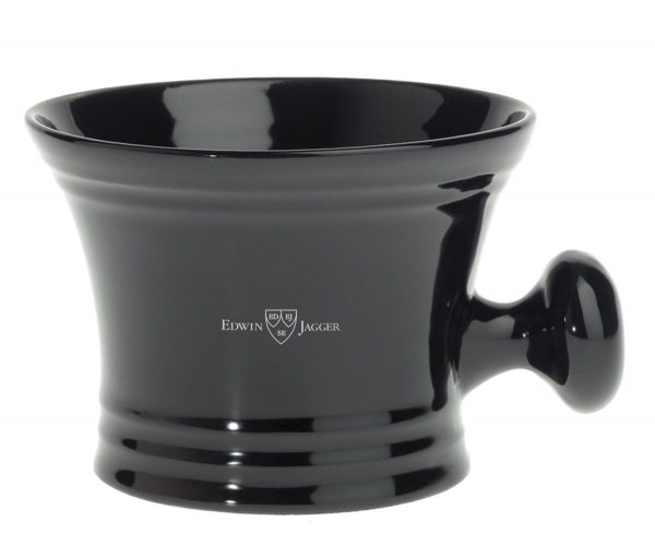 Edwin Jagger - ND46 - Porcelain shaving bowl with handle, black