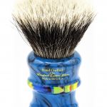 Brad Sears Shave Works - Cobalt & Disco Haze Archduke 2 - 28mm Bulb (Silvertip Badger Shaving Brushes)
